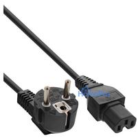 INLINE Power cord Schuko plug angled to appliance plug C15 black 3m