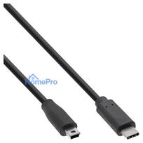 INLINE USB 2.0 Kabel Typ C an Mini-B 5pol. Stecker Stecker schwarz 5m