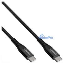INLINE USB 2.0 Cable USB-C Male-Male Fast Charging Cable 100W Textile Black 1m