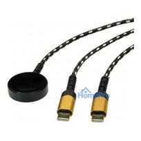 ROLINE USB Split Charging Cable, up to 60W + Charging Pad (up to 15W), for Samsung Devices, Type C - C, Black/Gold, 1.2