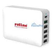 USB Charger 6 Port (4x USB-A 1x USB-C 1x USB-A QC3.0) max. 60W