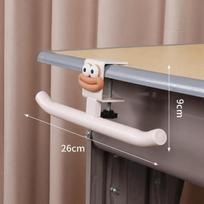 Punch-Free Desk Side Bag Hook Double Hook Desk Hanging Rack Durable Backpack Holder  Workstations smėlis