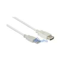 USB 2.0 extension cable, male A to female A, grey, 5m, Good Connections®