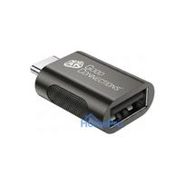 USB 3.2 Gen.1 / USB 3.0 Type-C to USB-A adapter, zinc-plated metal housing, anthracite, set of 3, Good Connections®