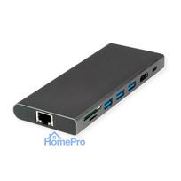 USB Typ C Dockingstation HDMI 4K60 4x US3.2Gen1 1x C + 3x A 1x PD 1x SD / TF 1x RJ45 1x 3.5mm