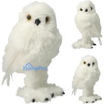 Decoration Pelėda, 24 cm, white