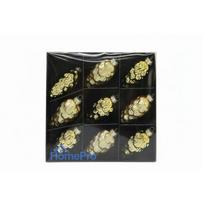 Christmas tree toy set ARB202000, gold, glass, 9 pcs