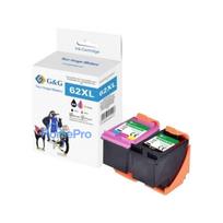 Tintes kārtridžu komplekts G&G XL-Patrone saderīgs ar HP 62XL BK + COL