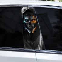 2pcs Grim Reaper Sticker Car B-pillar Sticker DIY Vinyl Waterproof Car Door Pillar Sticker Suitable for Most Car Center Pillars 2pcs black