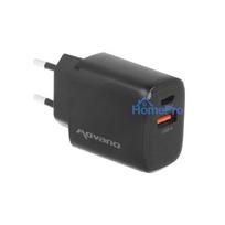 Movano GaN 30W USB-C PD + USB-A Charger (Black)