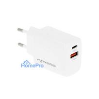 Movano GaN 30W USB-C PD + USB-A Charger (White)