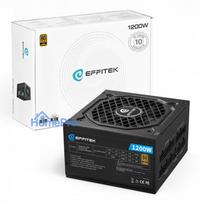 Barošanas bloks EFFITEK 1200W Gold ATX 3.1, PCI 5.1 modulārs kabelis