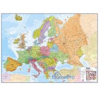 Political map of Europe 100x139cm, 1:4.2 million, laminated, with metal holders