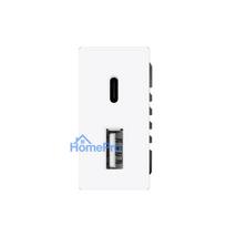 1 / 2 greito krovimo lizdas Feelspot USB+C, be rėmelio, baltas, 20W