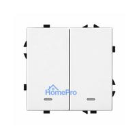 Dvipolis išmanus mechaninis jungiklis Feelspot FSMJZ2W Zigbee, Tuya, 1000W, baltas