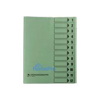 Bene Organizer Folder 12 Compartments Green A4