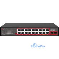 POE switch GETFORT 16GE+2GE+2SFP 240W