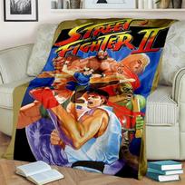 Street Fighter Retro Žaidimas SF Žaidėjo Antklodė, Minkšta Mesti Antklodė Namams Miegamajam Lovai Sofai Iškylai Kelionei Biurui Dangalas Vaikams 75x90cm