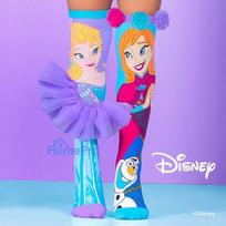 MADMIA Disney Frozen Elsa Anna Knee-High Socks for Girls - 1 Pair, Kids' Shoe Size US 10-3 (EU 27-34), Multi-Color