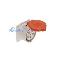 Industriālā CEE paneļa ligzda AS Schwabe 60440 — 16A 5-polu 400V panelī montējams savienotājs