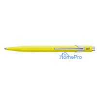 Caran d'Ache 849 PopLine Fluo lodīšu pildspalva, fluorescējoši dzeltena, zils tinti, vidēja 849.470