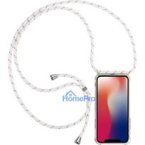 CYOO kaklarotas futrālis ar šņoru iPhone 12 / 12 Pro 6,1 inch - balts silikons CY122106