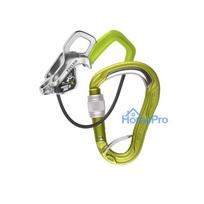 Belay komplekts EDELRID Mega Jul Bulletproof Screw II Oasis - aizsargierīce un skrūvējams karabīns komplektā