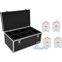 EUROLITE Light Set 4x AKKU TL-3 TCL balts — bateriju portatīvais apgaismojuma komplekts