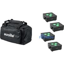 Plakanā gaismas komplekts EUROLITE AKKU IP 3 — 4× bateriju darbināmi plakanie LED paneļi