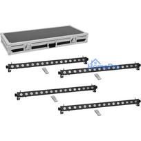 Apgaismojuma komplekts EUROLITE PIX-16 QCL 4x LED gaismas stienis ar transporta kasti