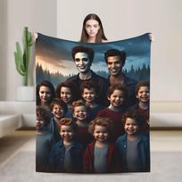 Saulėlydžio saga Edward Bella pledai Šiltas minkštas pliušinis pledas sofai, foteliui, stovyklavimui Flanelinis patalynės užvalkalas 130x150cm gray