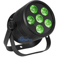 EUROLITE Silent Par 6 QCL Floor LED prožektors 6x4W RGBW, grīdas montāža