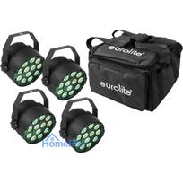 EUROLITE komplekts 4x LED PARty TCL Spot + mīkstā soma (20000540)