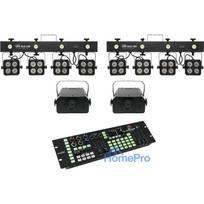 Apgaismojuma komplekts EUROLITE KLS-180 LED 2x + WF-40 LED 2x ar DMX kontrolieri