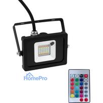 LED prožektors EUROLITE FL-10 SMD RGB IP65 10W, kompakts āra RGB prožektors