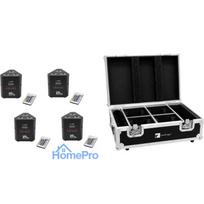 EUROLITE komplekts 4x AKKU TL-3 TCL QuickDMX + koferis ar uzlādes funkciju 20000399