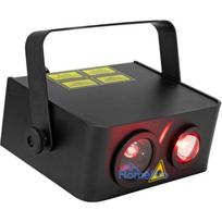 EUROLITE PolarStar RGB lāzera projektors 193mW ar zvaigžņu debesu un ziemeļblāzmas efektu, DMX, melns