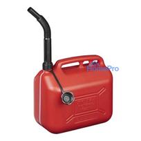 IWH 087695 10 L sarkans HDPE degvielas kanistrs ar elastīgu uzgali un bērnu drošības slēgu