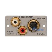 Iespīlējams paneļa modulis Kindermann 7444-531 — 2x RCA un 1x Mini-DIN 4-pin