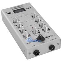 Mini mikseris Omnitronic GNOME-202P, 2 kanālu kompakts mikseris ar 3 joslu ekvalaizeru
