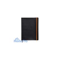 RHODIA RHODIARAMA piezīmju grāmatiņa B5, lineāls, melna ādas imitācija, 80 loksnes 117502C