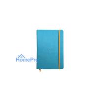 RHODIA RHODIARAMA A5 piezīmju grāmatiņa ar līnijām, tirkīza mākslīgās ādas cietie vāki, 96 lapas 118747C