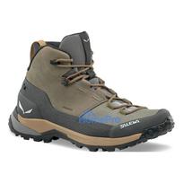 SALEWA Puez Leather Mid PTX Hiking Boots - Bungee Cord / Onyx - UK 45