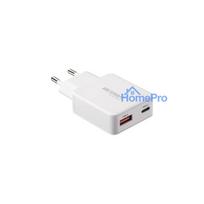 Voltcraft UC-1C1A45W01 USB lādētājs USB-C USB-A ātrā uzlāde PD 3.0 balts (VC-17009805)