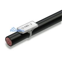 Weidmüller WKM 18 / 43 Uzspraužamais vadu marķētājs, melns, polipropilēns, 11,5 mm, 100 gab.
