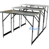 BRÜDER MANNESMANN M70113 daudzfunkcionāls saliekamo galdu komplekts, 3 daļas, MDF E1 galda virsma 2,7 mm, alumīnija rāmi