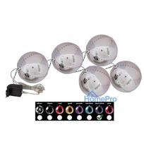 EUROPALMS LED sniega bumbiņas 8 cm, tumši zilas, 5 gab. komplekts 83501239
