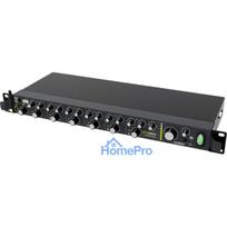 INTUSONIC PAA71+ Mikrofona līnijas mikseris 7 kanālu ar 5 XLR ieejām, 2 stereo RCA, 2 joslu EQ, +48V fantoma barošanu, m