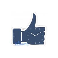 NeXtime Mini Thumbs Up 5185BL sienas pulkstenis, zils / sudrabs, 20,5x21 cm