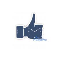 NeXtime klok 3072bl Thumbs up, 40.5x41.5 cm, Sienas pulkstenis, Zils / Sudrabs